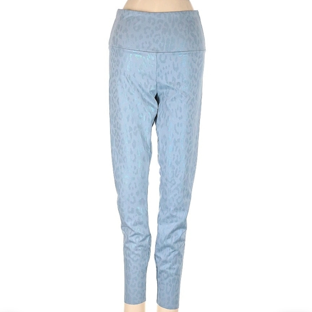 MPG Light Blue Leopard Print Leggings